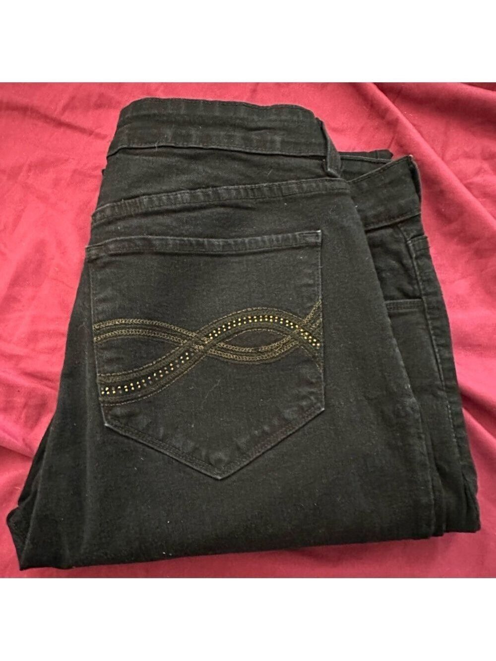 NYDJ Lift Tuck Technology Skinny Jeans Black MADE IN USA